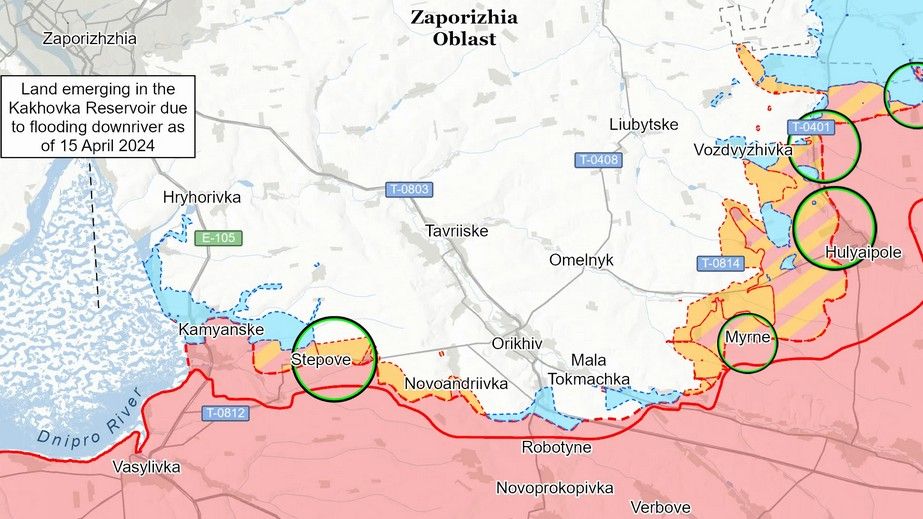 ISW: Росіяни не мають успіхів у Запорізькій області ISW: Росіяни не мають успіхів у Запорізькій області